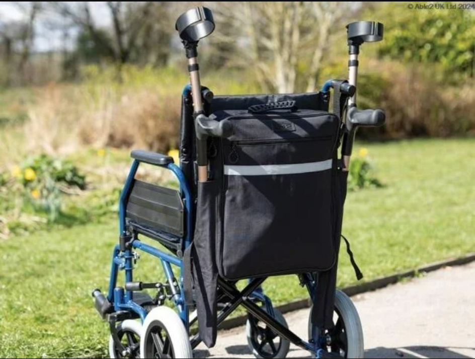 Splash Crutch/Walking Stick Bag For Wheelchairs & Scooters