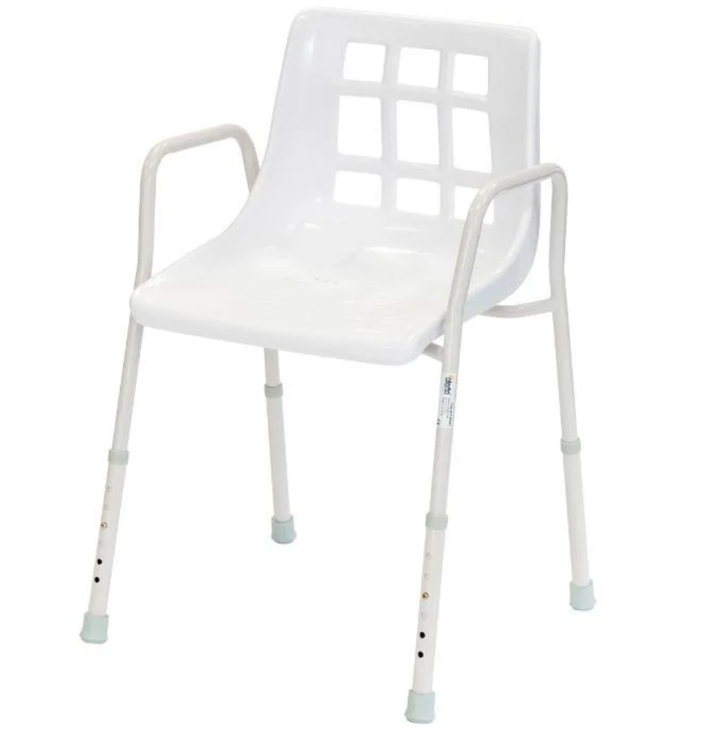 Alerta Stationary Shower Chair, Adjustable Height