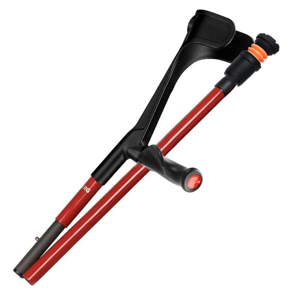 Flexyfoot Open Cuff Carbon Fibre Crutch - Folding With Comfort Grip Handles