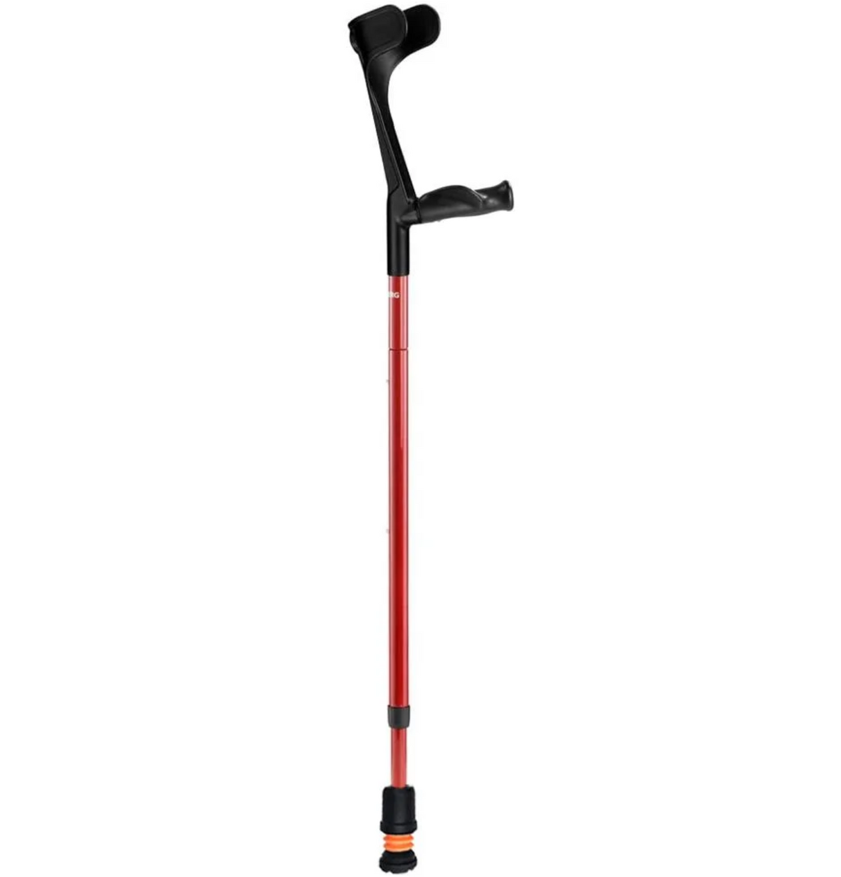 Flexyfoot Open Cuff Carbon Fibre Crutch - Folding With Comfort Grip Handles