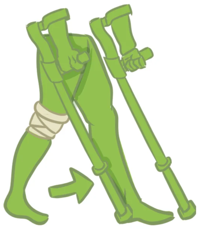 Flexyfoot Open Cuff Carbon Fibre Crutch - Folding With Comfort Grip Handles