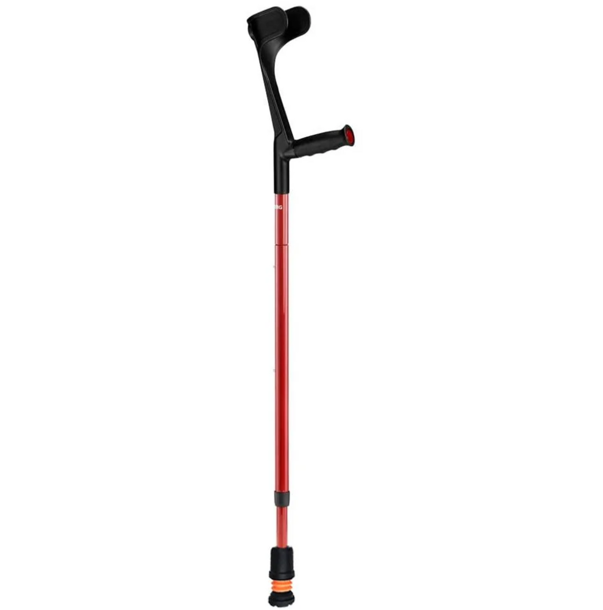 Flexyfoot Open Cuff Carbon Fibre Crutch, Folding With Soft Grip Handle