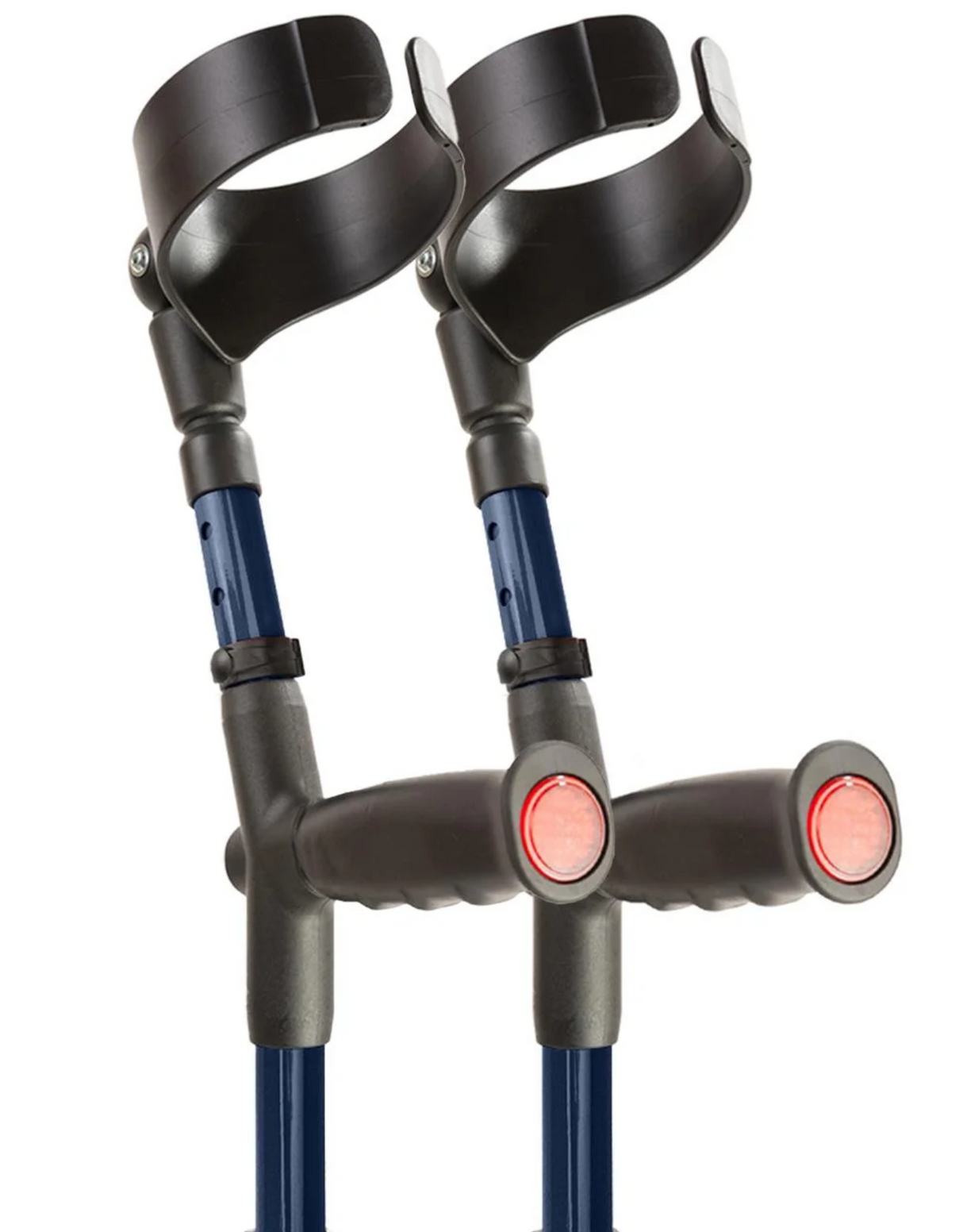 Flexyfoot Soft Grip Double Adjustable Crutches - Closed Cuff