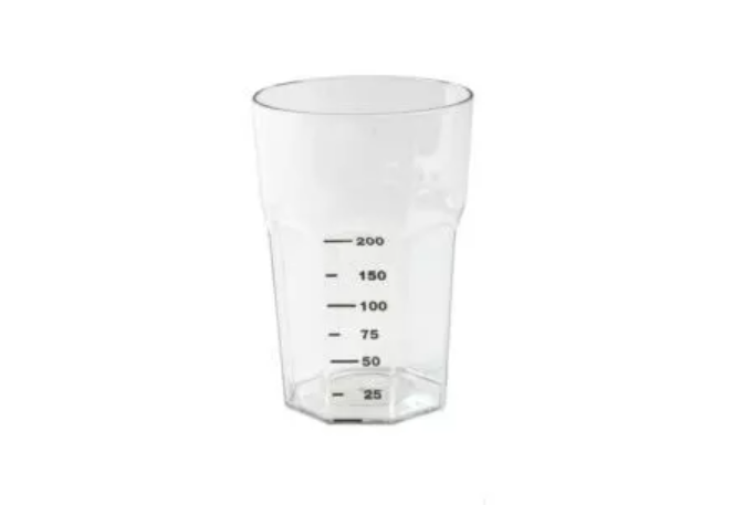 Graduated Adult Beaker - Clear Tumbler - 340ml capacity Pack of 1, 2 or 5