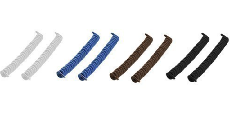 Shine Coiled Elastic Shoe Laces - Pack of 1 Pair