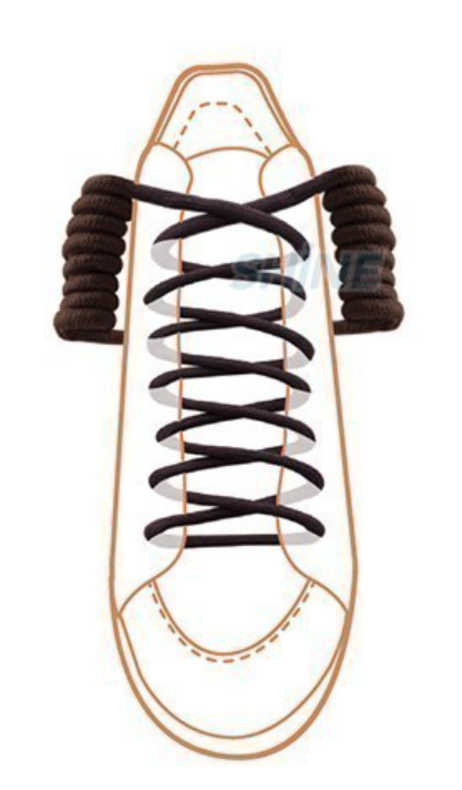 Shine Coiled Elastic Shoe Laces - Pack of 1 Pair