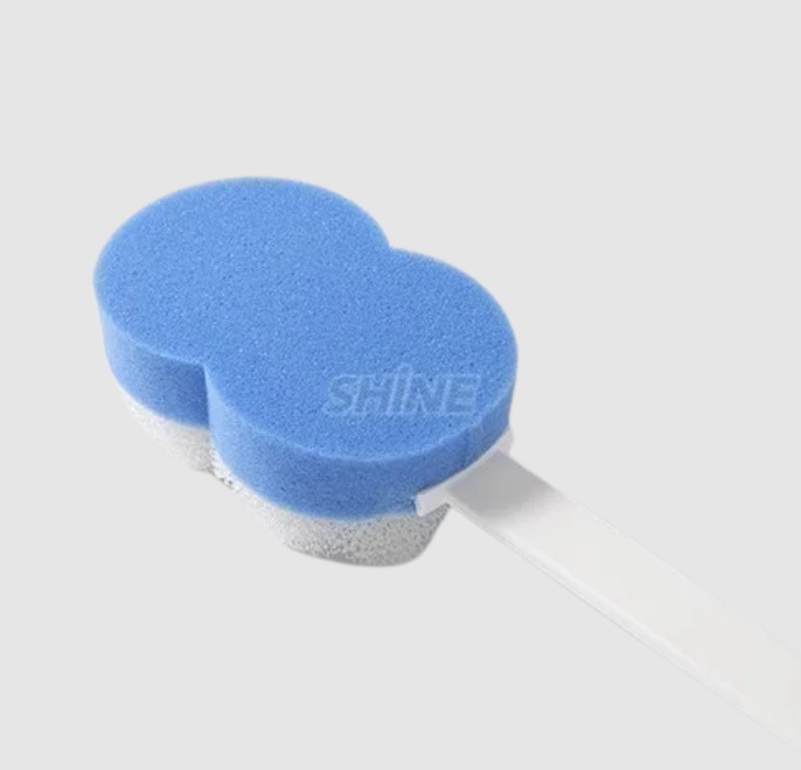 Two Sided Long Handled Bath Sponge: Dual Action Back Scrubber for Independent Bathing