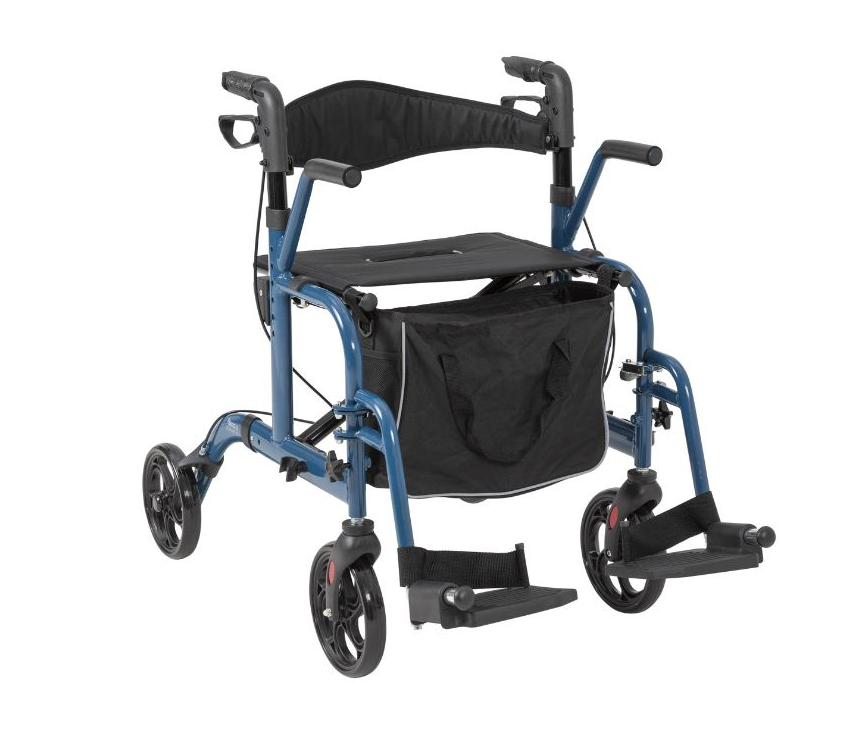 Alerta Aluminium Lightweight 2-in-1 Wheelchair Rollator