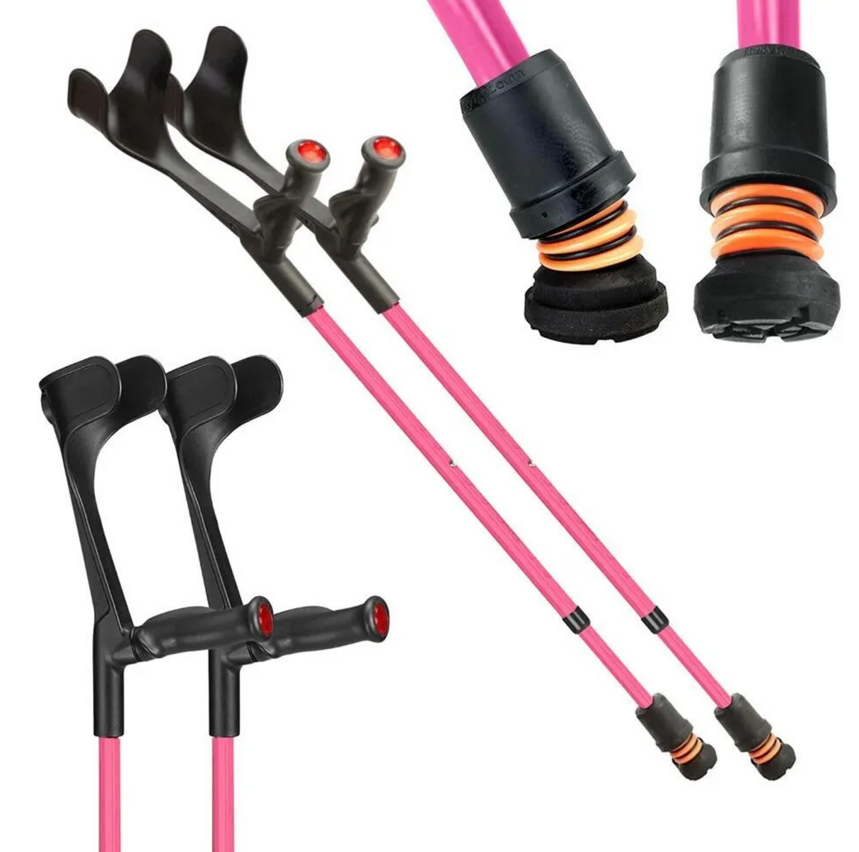 Flexyfoot Comfort Grip Open Cuff Crutches