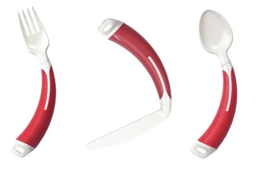 Shine Curved Adaptive Cutlery: Encouraging Independent Eating and Limited Wrist Movement