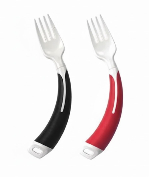 Shine Curved Adaptive Cutlery: Encouraging Independent Eating and Limited Wrist Movement