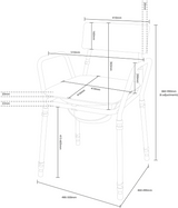 Essex Height Adjustable Commode Chair
