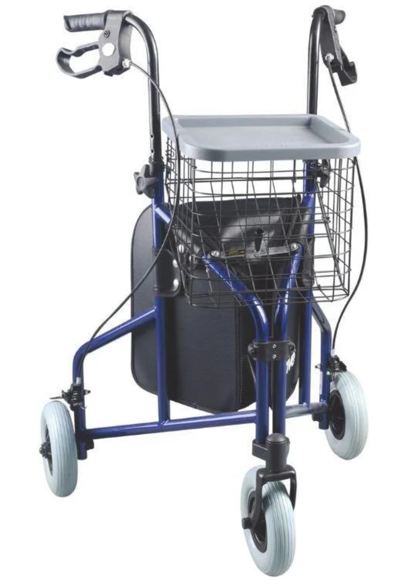 Alerta Three Wheel Walker With Basket, Tray & Bag