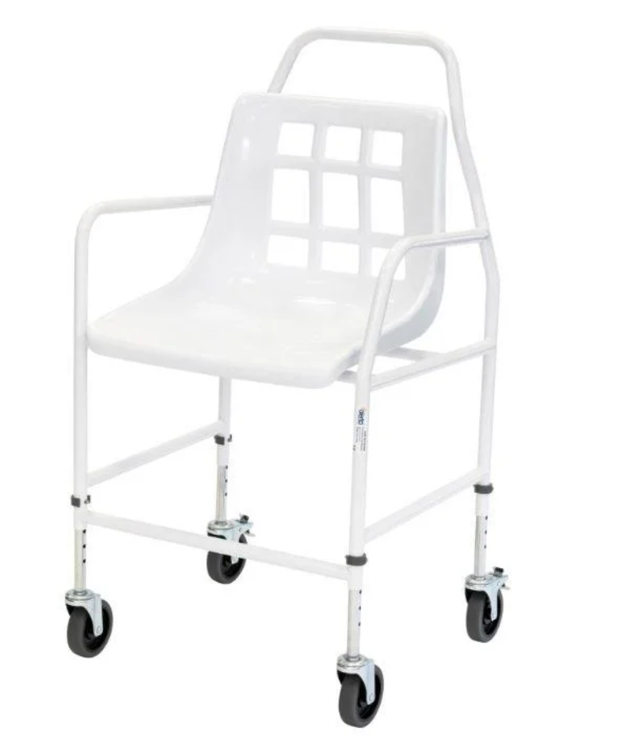 Alerta Mobile Shower Chair, Adjustable Height