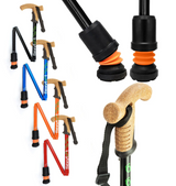 Flexyfoot Folding Walking Stick With Cork Handle