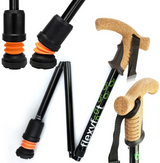 Flexyfoot Folding Walking Stick With Cork Handle