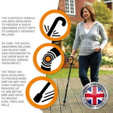 Flexyfoot Telescopic Walking Stick With Derby Handle