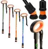 Flexyfoot Premium Telescopic Walking Stick With Oval Handle