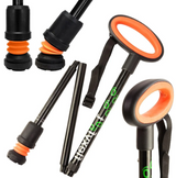 Flexyfoot Premium Folding Walking Stick With Oval Handle
