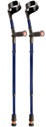 Flexyfoot Soft Grip Double Adjustable Crutches - Closed Cuff