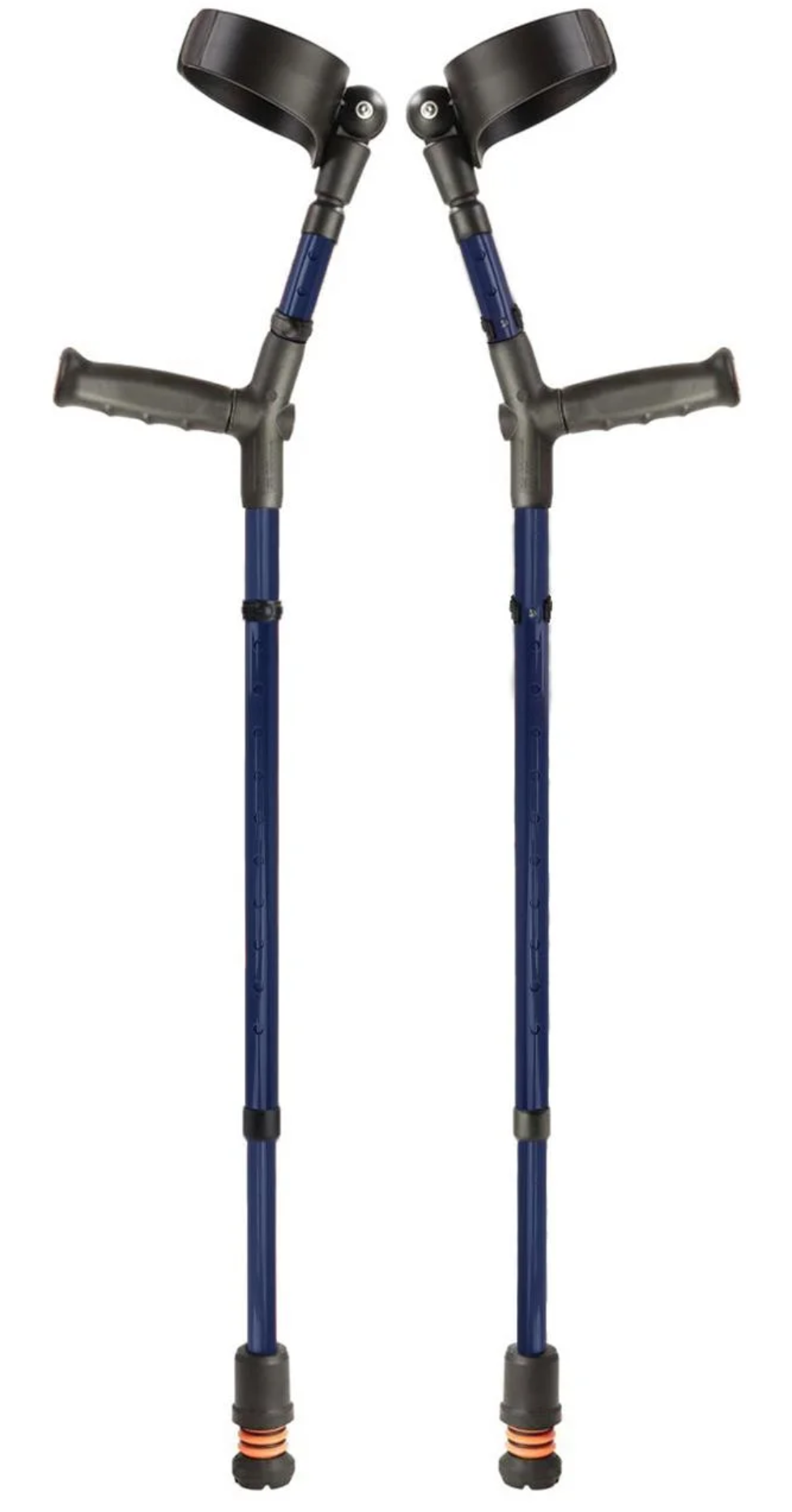 Flexyfoot Soft Grip Double Adjustable Crutches - Closed Cuff