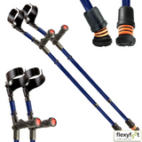 Flexyfoot Comfort Grip Double Adjustable Crutches - Closed Cuff