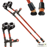 Flexyfoot Comfort Grip Double Adjustable Crutches - Closed Cuff