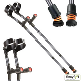 Flexyfoot Comfort Grip Double Adjustable Crutches - Closed Cuff