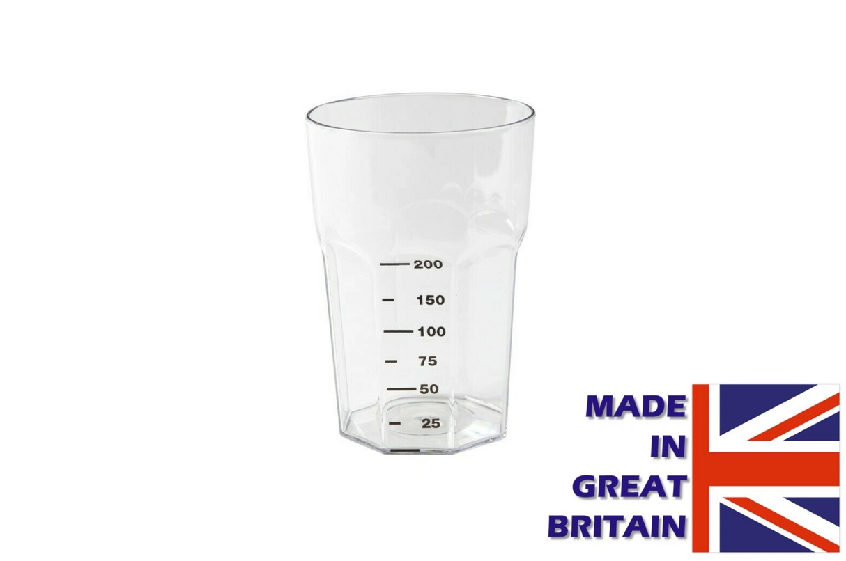 Graduated Adult Beaker - Clear Tumbler - 340ml capacity Pack of 1, 2 or 5