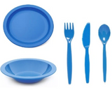 Antibacterial Dining Set - Plate, Bowl, Knife, Fork & Dessert Spoon