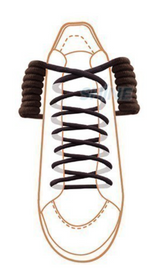 Shine Coiled Elastic Shoe Laces - Pack of 1 Pair