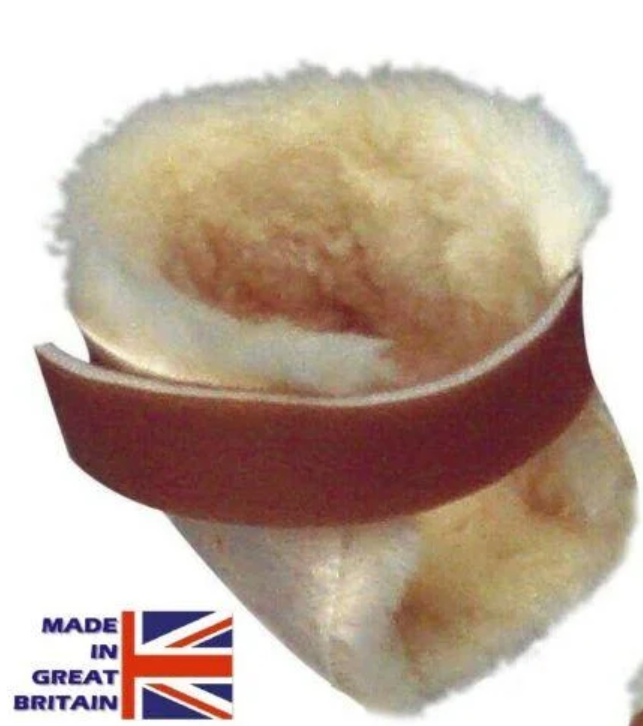 Wool Pile Heel Protectors | Adjustable, Open-Toed Aid for Pressure Sore Prevention (Sold as Pair)