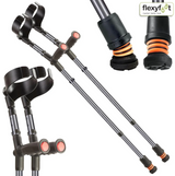 Flexyfoot Soft Grip Double Adjustable Crutches - Closed Cuff