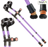 Flexyfoot Soft Grip Double Adjustable Crutches - Closed Cuff