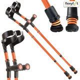 Flexyfoot Soft Grip Double Adjustable Crutches - Closed Cuff