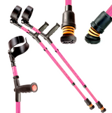 Flexyfoot Soft Grip Double Adjustable Crutches - Closed Cuff