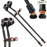 Flexyfoot Soft Grip Double Adjustable Crutches - Closed Cuff