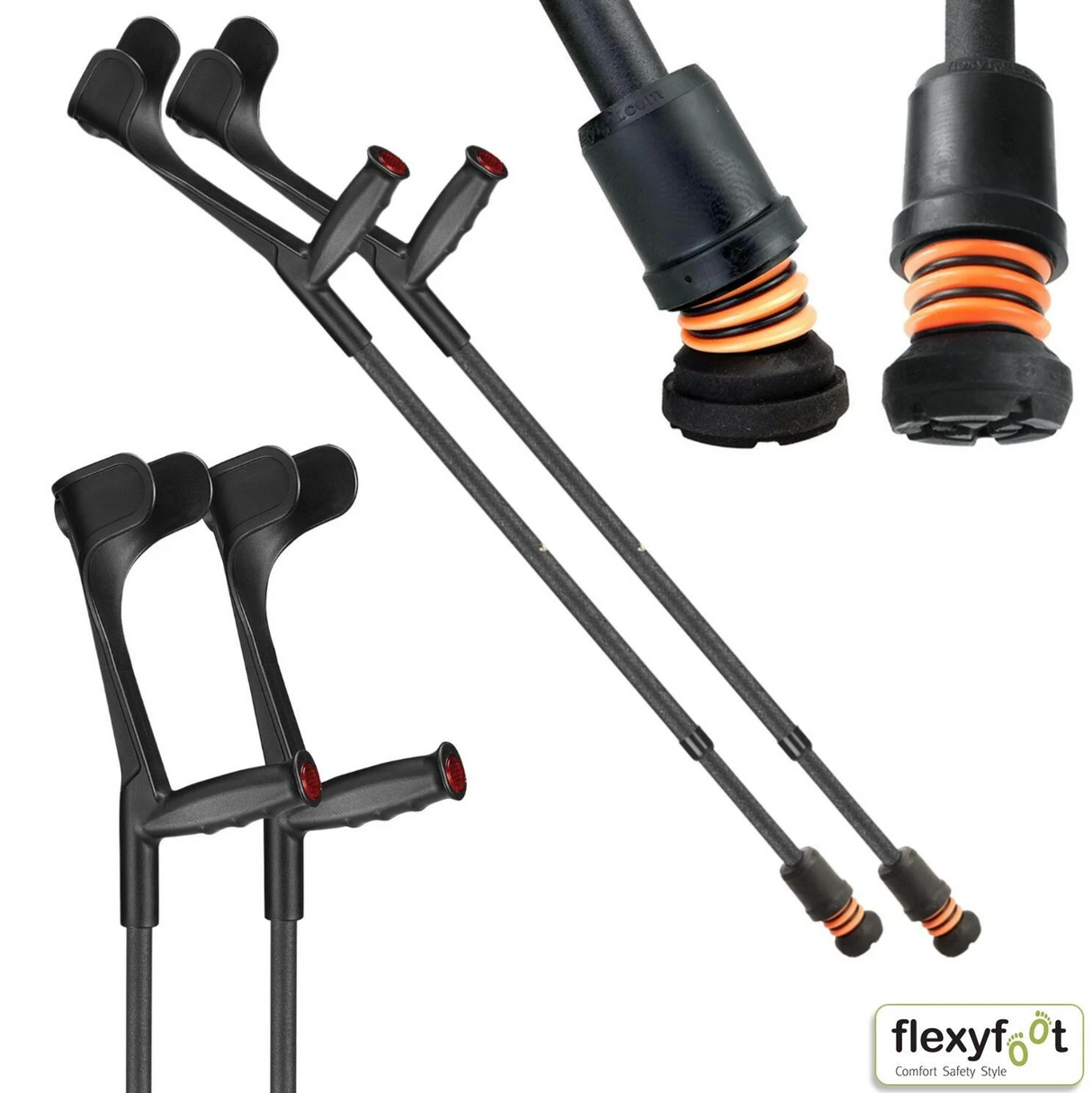 Flexyfoot Soft Grip Open Cuff Crutches