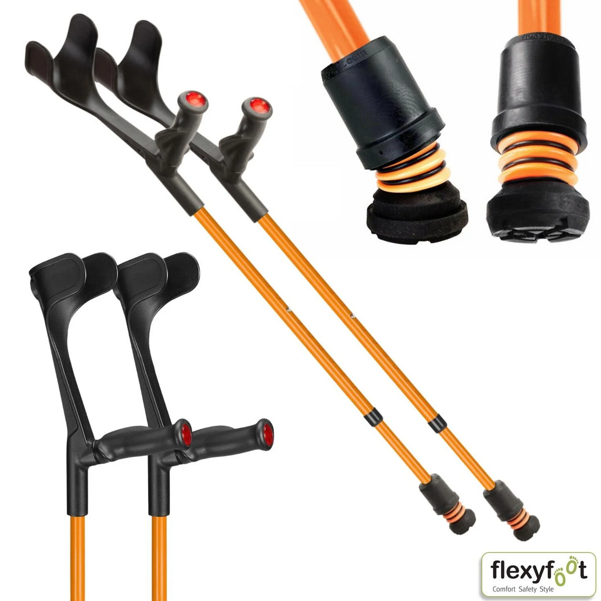 Flexyfoot Comfort Grip Open Cuff Crutches