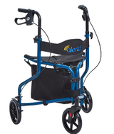 Alerta Three-Wheel Aluminium Walker, Seat & Bag