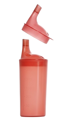 Plastic Feeding Cup With 2 Lids