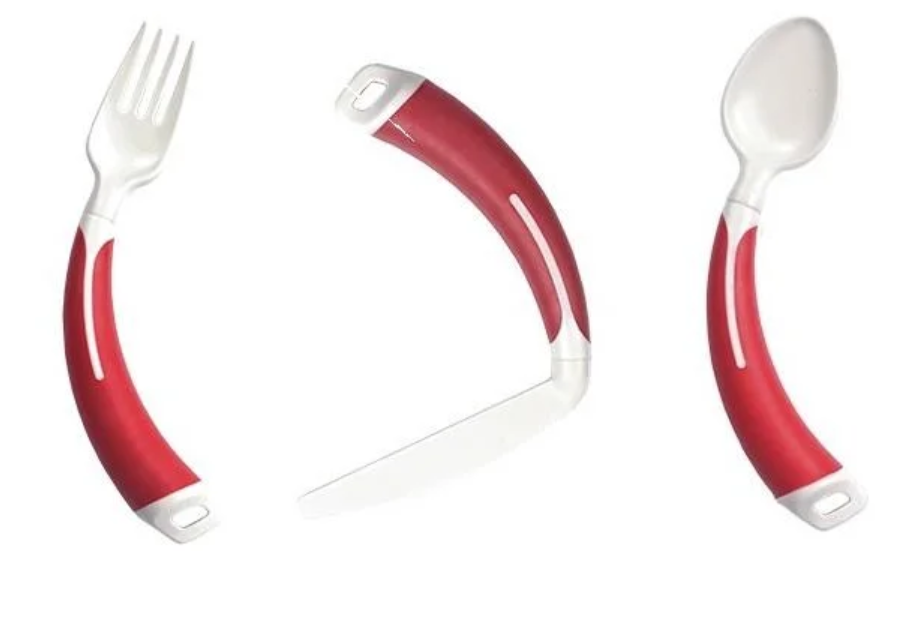 Shine Curved Adaptive Cutlery: Encouraging Independent Eating and Limited Wrist Movement