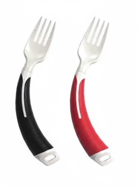 Shine Curved Adaptive Cutlery: Encouraging Independent Eating and Limited Wrist Movement