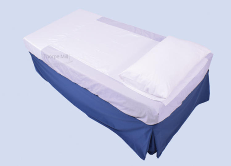 Low Friction Fitted Sheet (Satin Panel) | Anti-Slip Sides, Single & Double Bed Positioning Aid