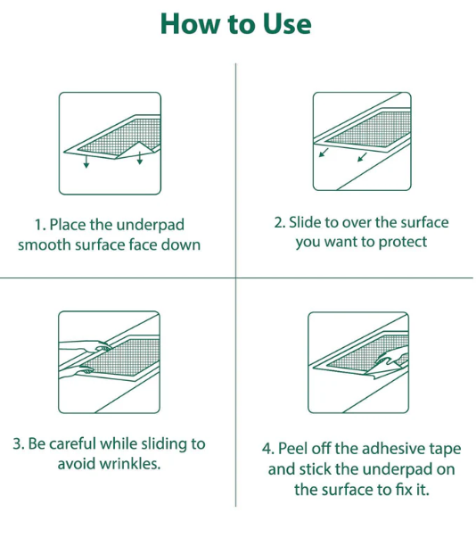 Novamed Incontinence Disposable Bed Pads, Underpads with adhesive tapes - 60x90 cm